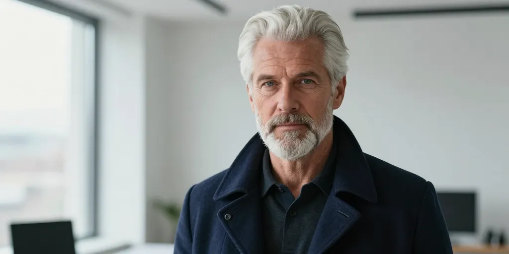 Cheveux blanc homme séduisant : les secrets pour affirmer son charisme naturel